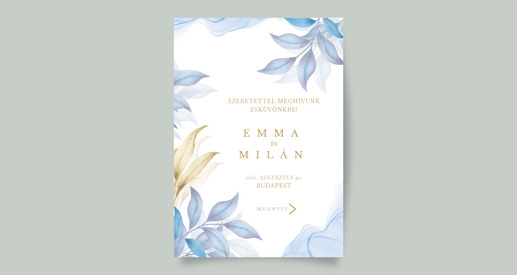 Design 46 esküvői meghívó mintája