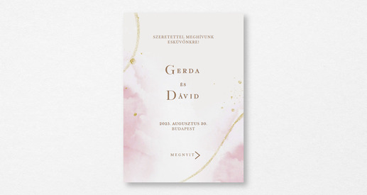 Design 48 esküvői meghívó mintája