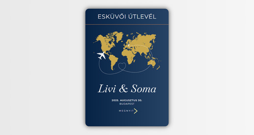 Design 51 esküvői meghívó mintája