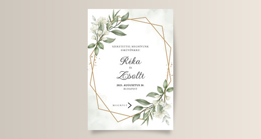 Design 53 esküvői meghívó mintája